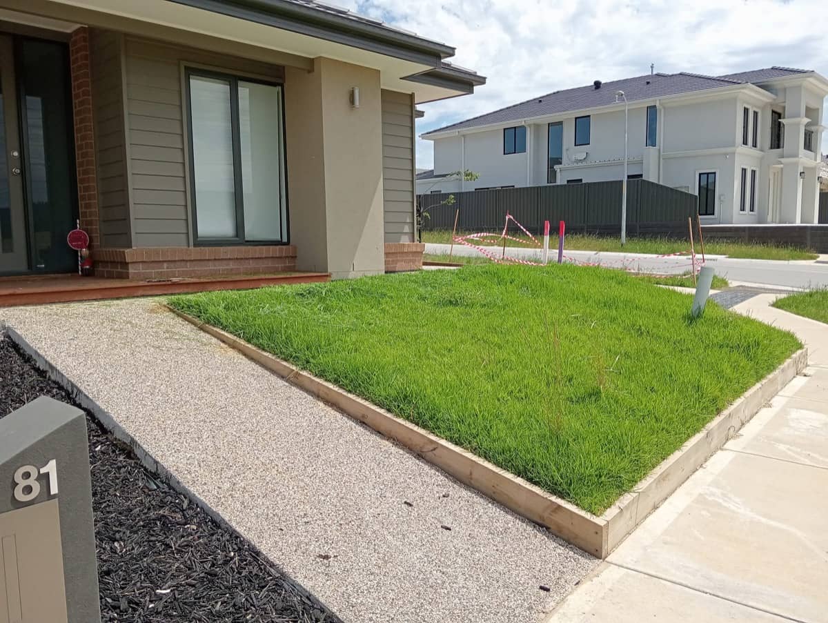 New Build Front Yard — before